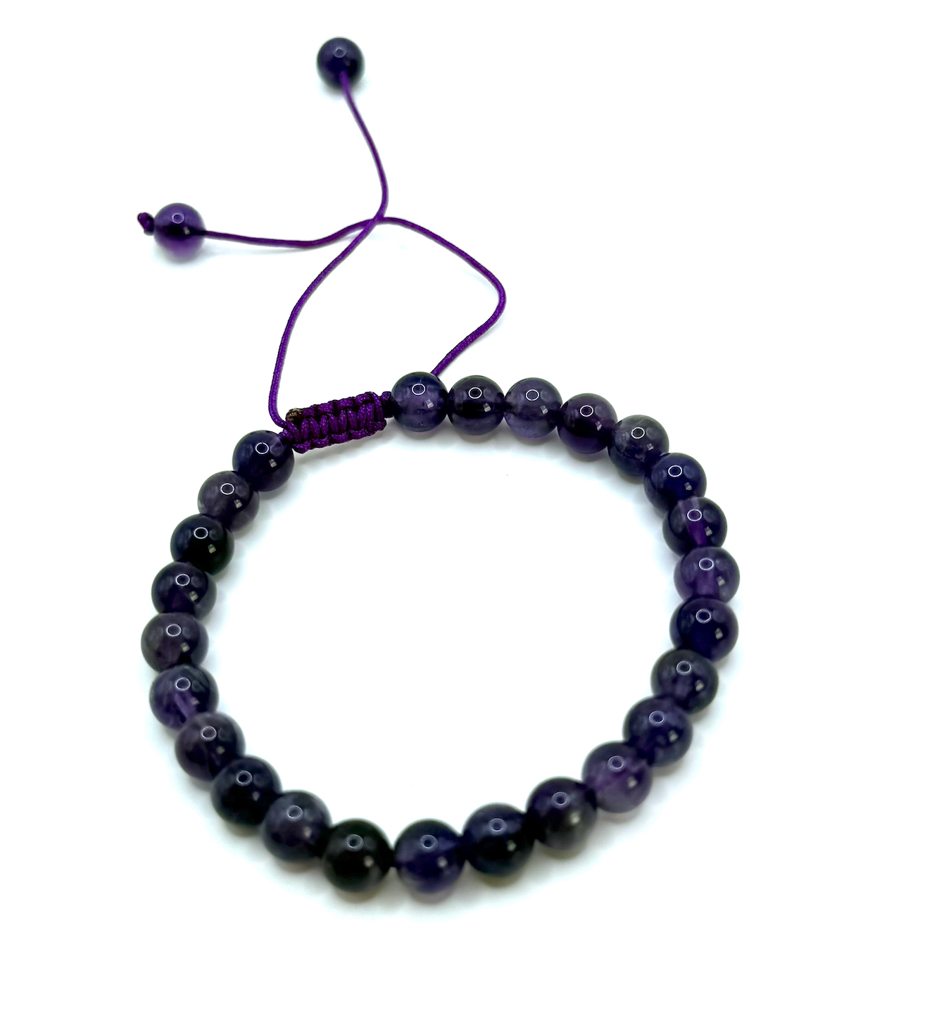 Pulsera de Serenidad Espiritual – Ajustable – Amatista - Mundo Tibet