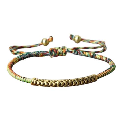 Pulsera Tibetana Budista Trenzada a Mano, Amuleto Multicolores - Mundo Tibet