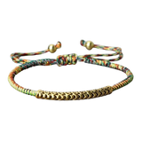 Pulsera Tibetana Budista Trenzada a Mano, Amuleto Multicolores - Mundo Tibet