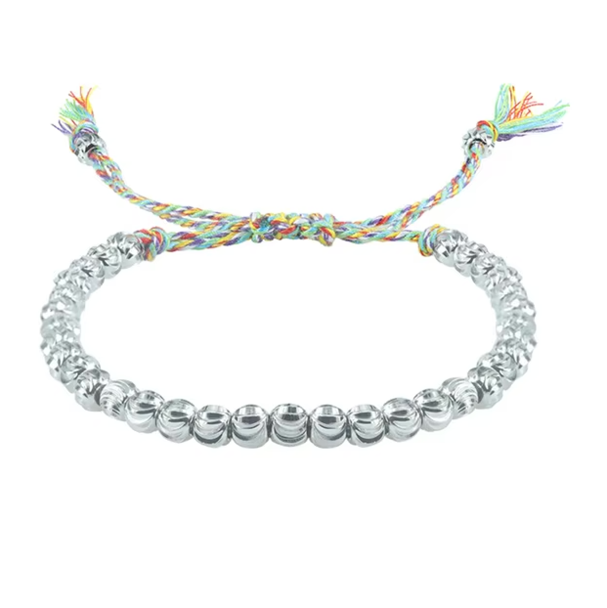 Pulsera tibetana de armonía y protección, cuentas de plata - Mundo Tibet