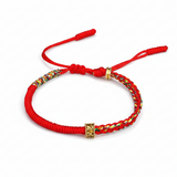 Pulsera Tibetana de Mala con Mantra - Rojo - Mundo Tibet