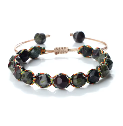 Pulsera Tibetana de Jaspe Tejido - Mundo Tibet