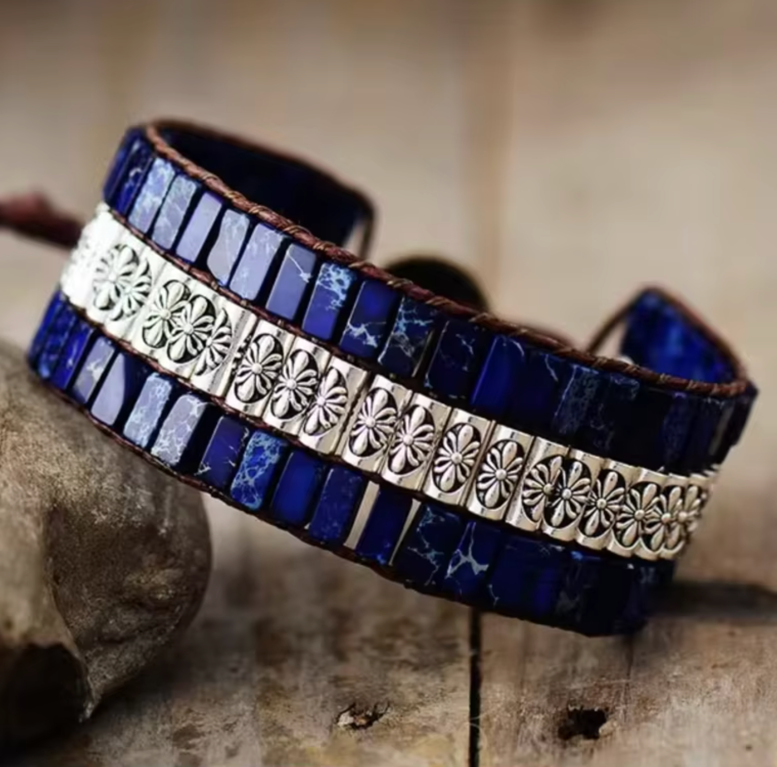 Pulsera Tibetana de Sodalita para la Armonía - Mundo Tibet
