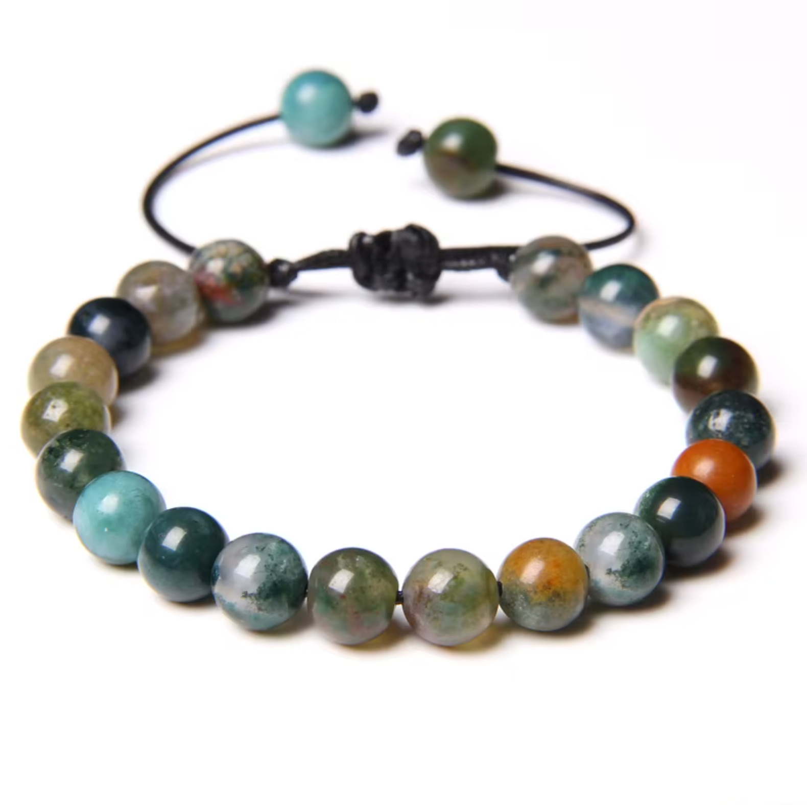 Pulsera de Agate Tejida con Diseño de Suerte - Mundo Tibet