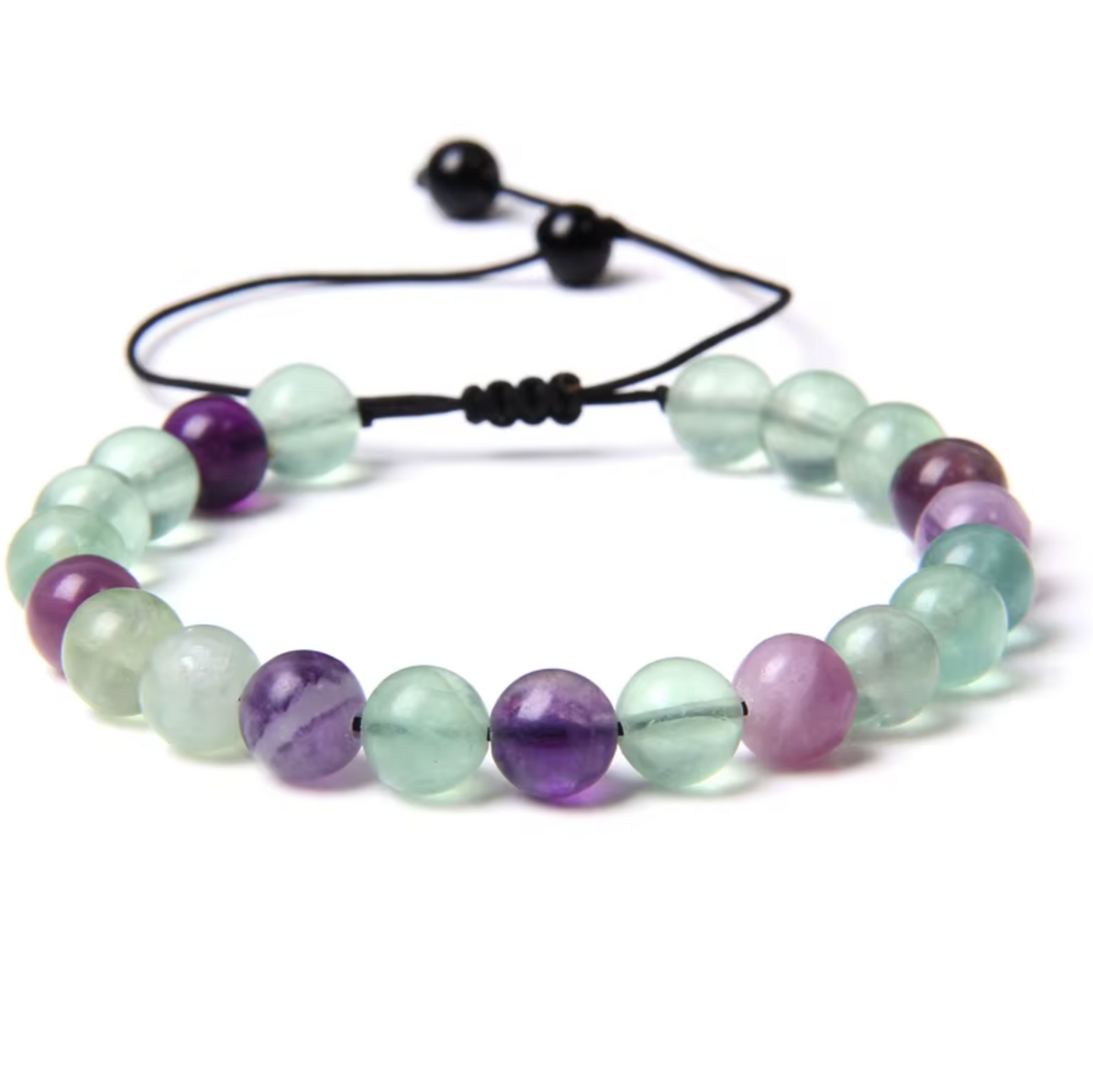 Pulsera de Fluorita Tejida con Talismán - Mundo Tibet