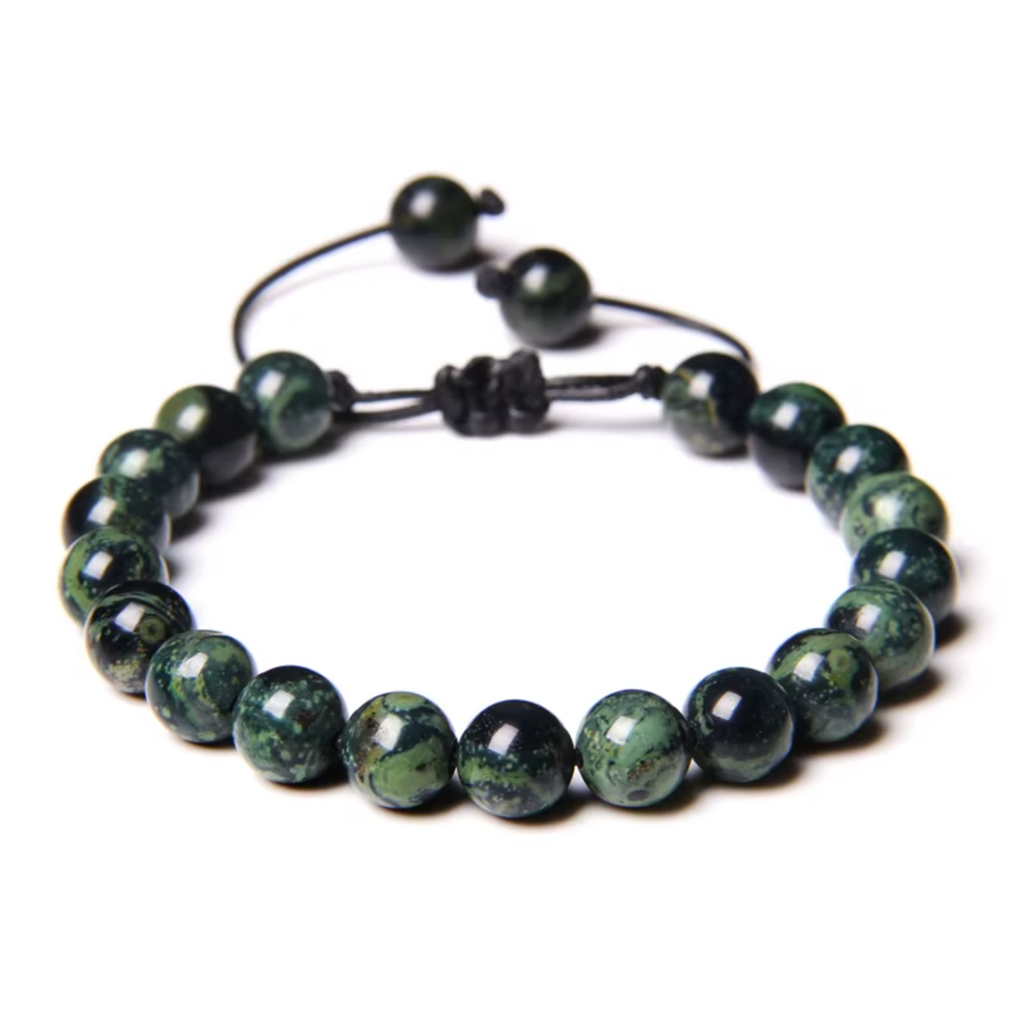 Pulsera de Jade Polaire Tejida con Diseño de Suerte - Mundo Tibet
