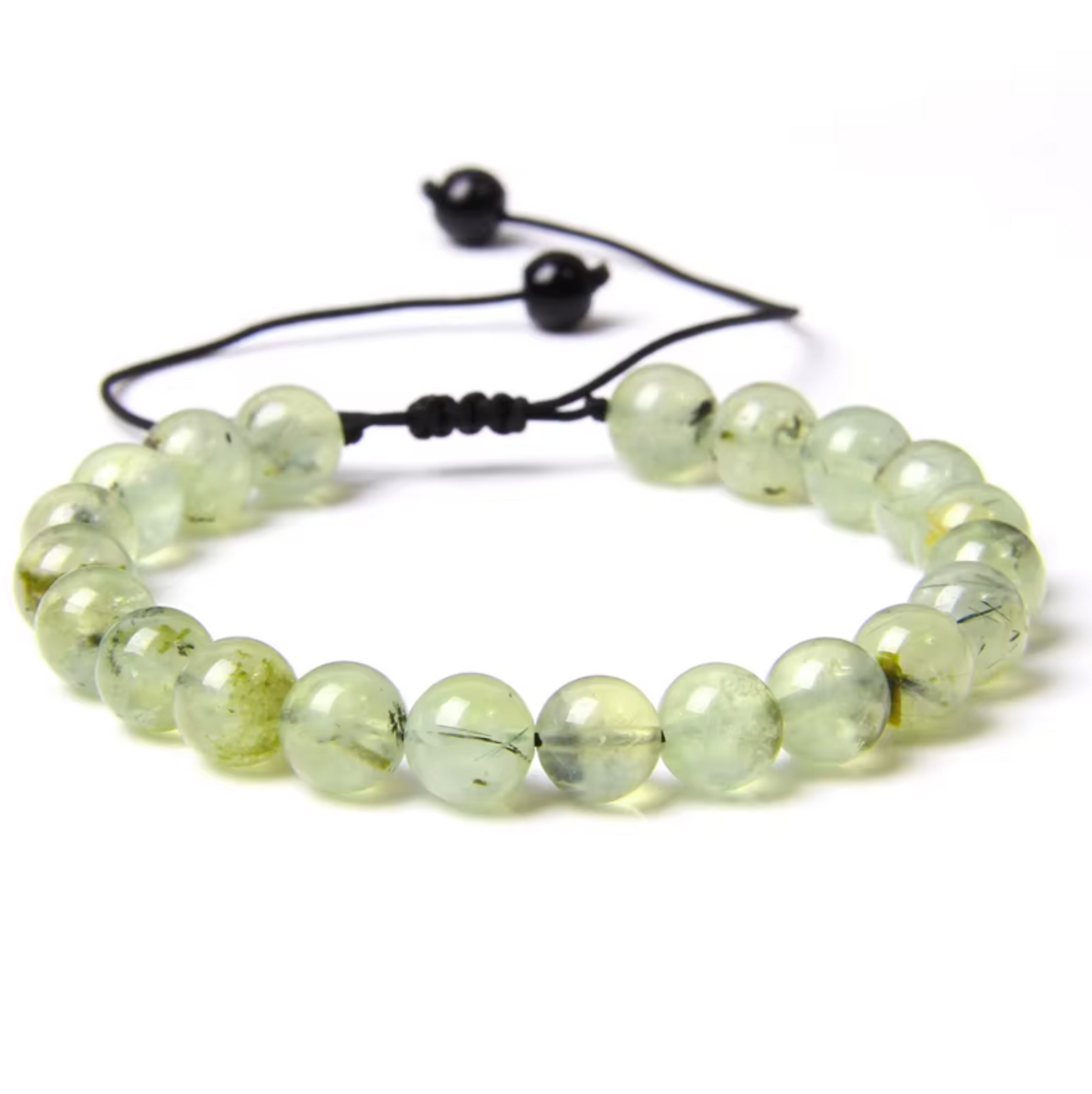 Pulsera Tejida de Buena Suerte, Prehnita - Mundo Tibet