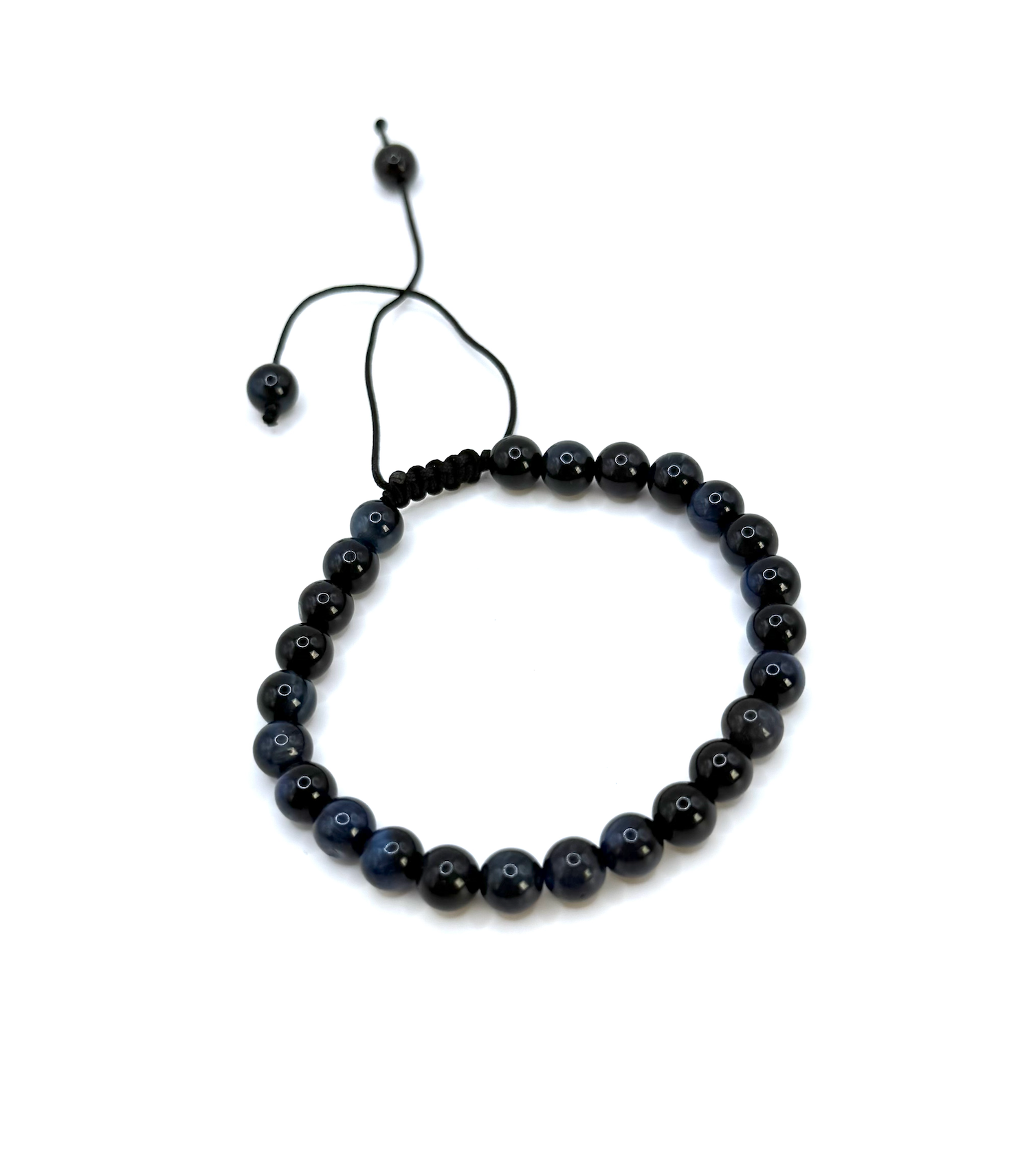 Pulsera Visión Profunda – Ajustable con Piedra de Ámbar Azul-Negra - Mundo Tibet
