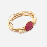 Pulsera Wrap - Rhodochrosite - Color Natural - Mundo Tibet