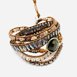 Pulsera de Jaspe y Cristal - Mundo Tibet