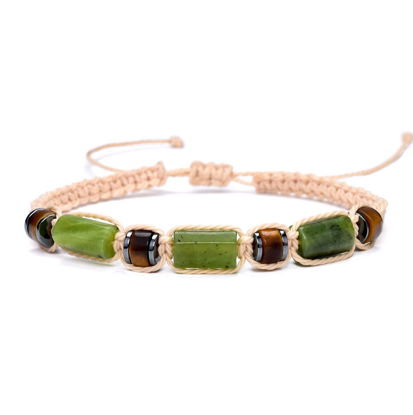 Pulsera de Suerte y Prosperidad de Jade Beige - Unviers Tibet