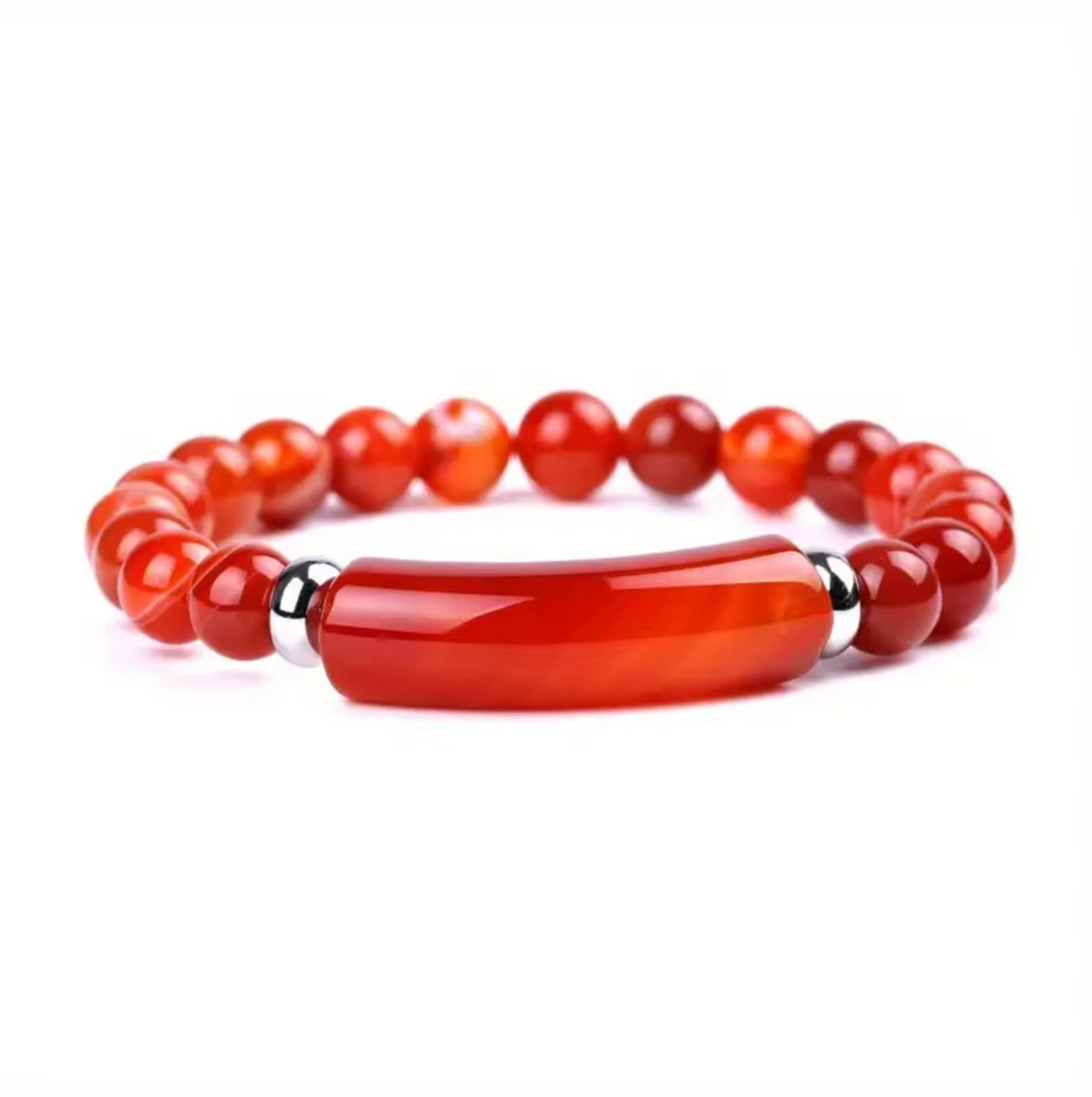 Pulsera de Curación Tibetana de Ónix Rojo – Fuerza, Vitalidad y Anclaje - Mundo Tibet