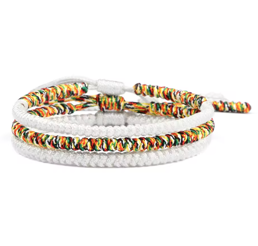 Pulseras tibetanas budistas de amistad, blancas - Mundo Tibet