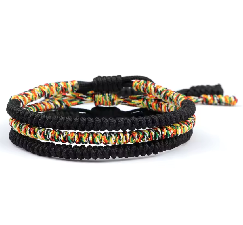 Pulseras tibetanas budistas de amistad negra - Mundo Tibet