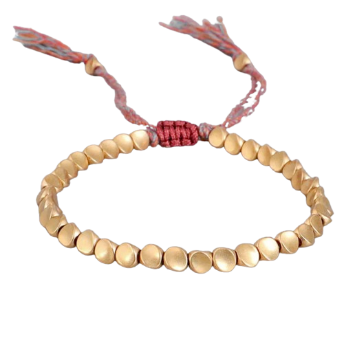 Pulsera Tibetana de Cobre y Perlas - Mundo Tibet