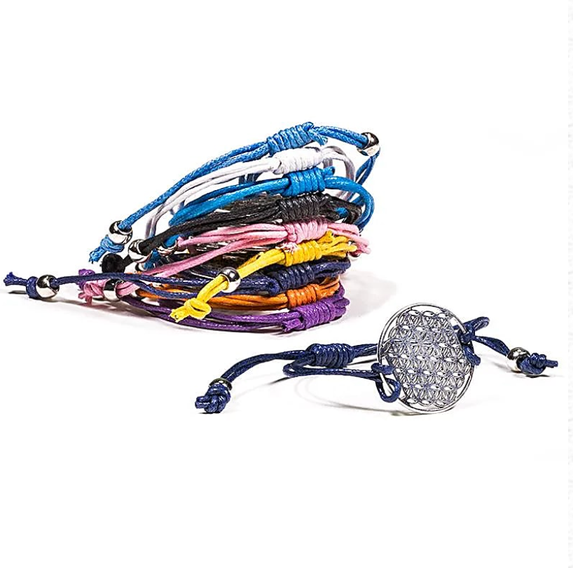 Pulseras Tejidas con el Símbolo de la Flor de la Vida