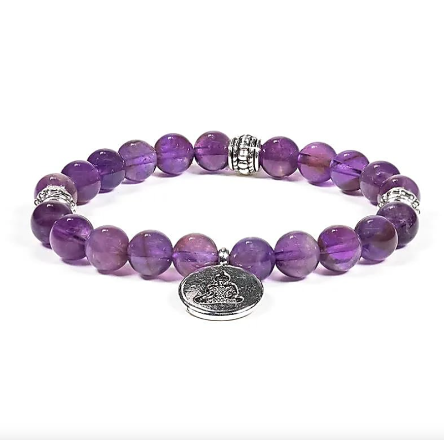 pulsera tibetana de amatista con Buda - Mundo Tibet