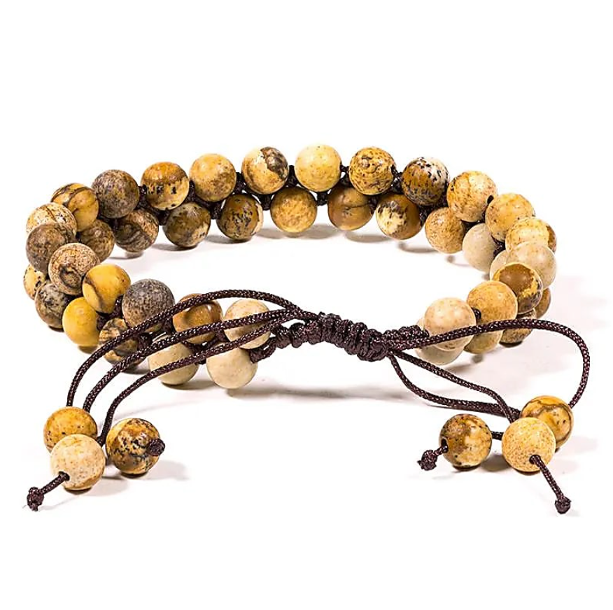 pulsera de jaspe paisaje - Mundo Tibet