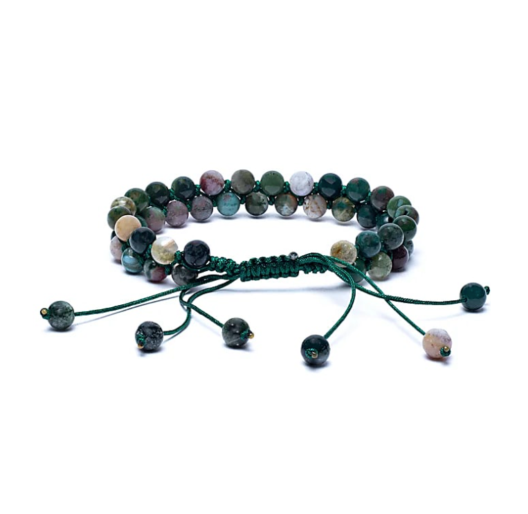 Pulsera de Agate Multicolor de doble fila