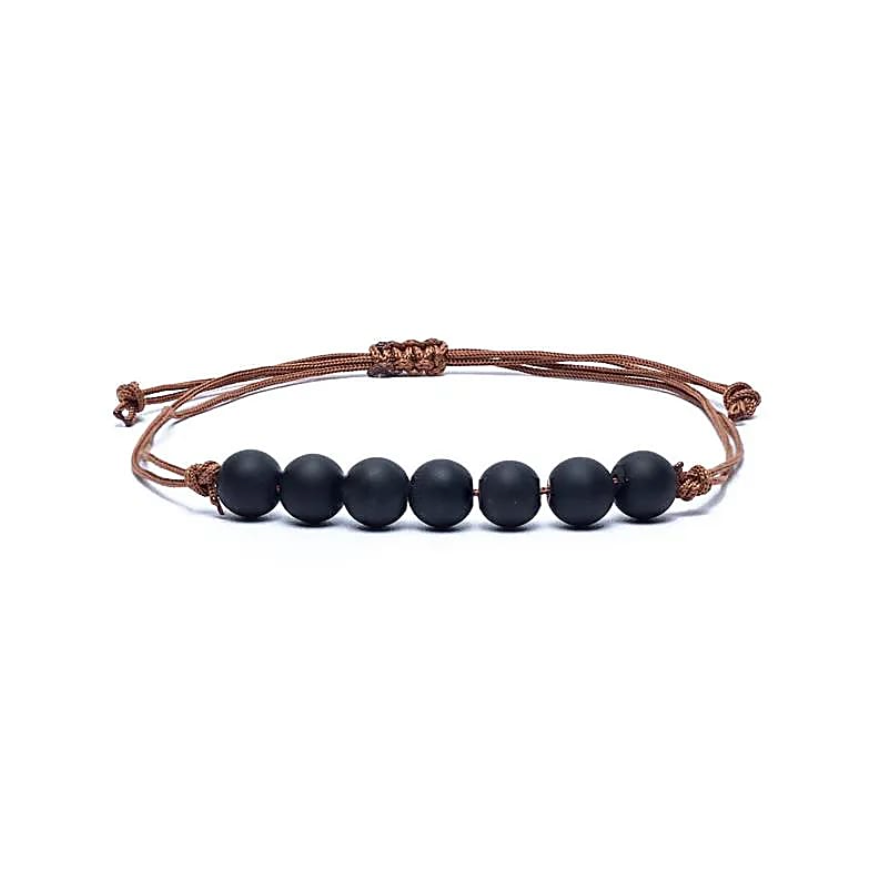 pulsera de obsidiana ajustable - Mundo Tibet