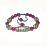 Pulsera Dzi de 9 Ojos, Talismán de Buena Suerte
