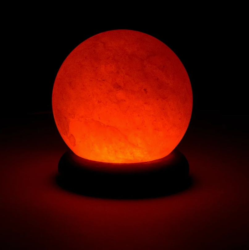 Mini Lámpara de Sal Esférica Naranja - 450 gr - LED