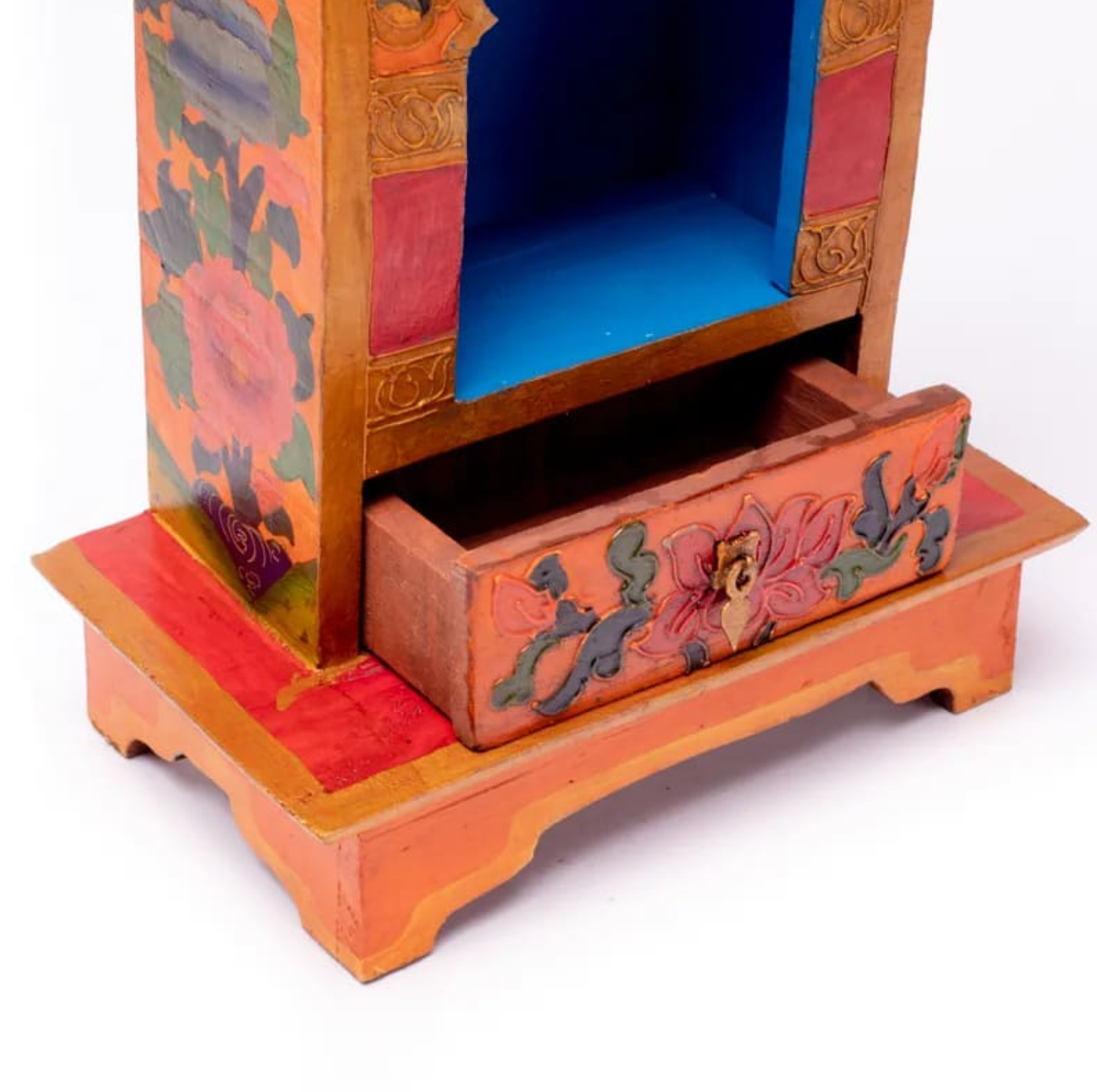 Altar Budista sobre Mesa Pintado a Mano