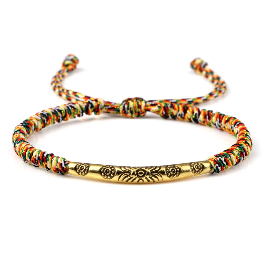 Pulsera Budista Trenzada a Mano Multicolor