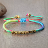 Pulsera Budista de Suerte Arcoíris