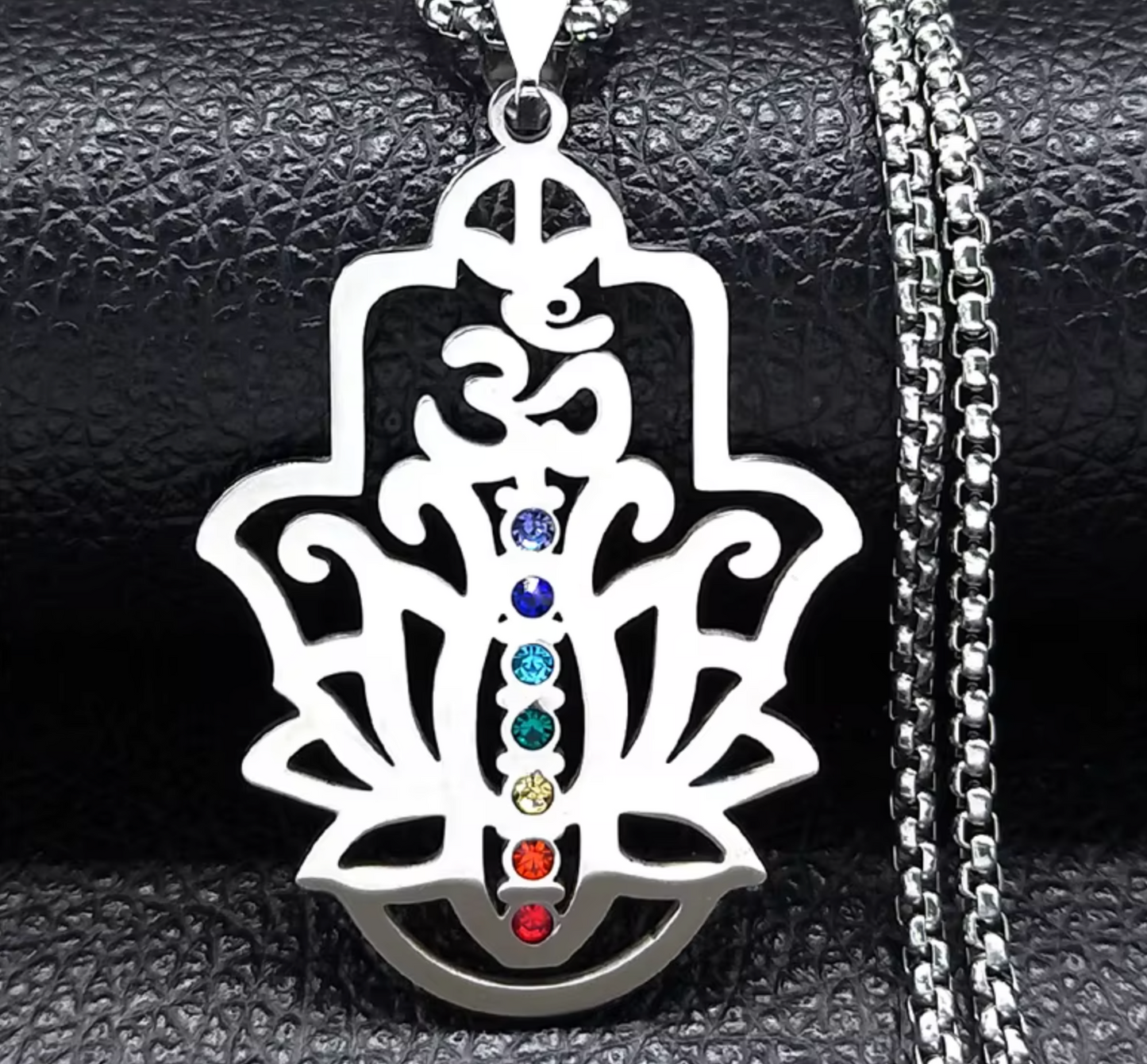 Colgante OM 7 Chakras Flor de Loto