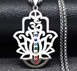 Colgante OM 7 Chakras Flor de Loto