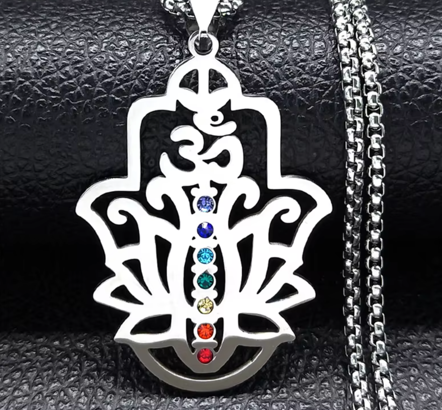 Colgante OM 7 Chakras Flor de Loto