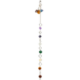 Reloj de cuarzo selenita con cadena de 7 chakras