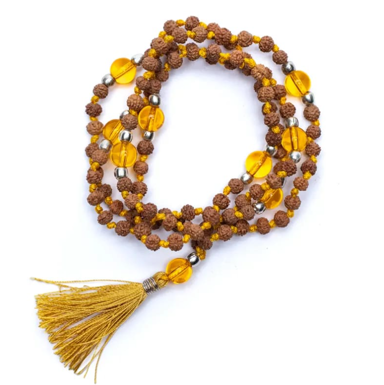 Mala de Rudraksha y Cítrico