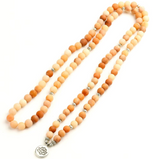 Mala de 108 cuentas de aventurina de color pesca