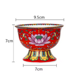 Cáliz Sagrado de Loto Rojo para Culto Budista