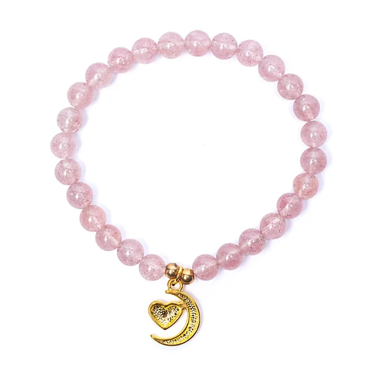 Pulsera de Cuarzo Fresa – Amor, dulzura y calma