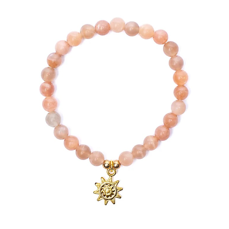 Pulsera Luz Interior – Piedra de Luna & Bisagra Solar