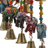 Mobile Éléphant avec Clochettes – Décoration Spirituelle & Porte-Bonheur - Univers Tibet