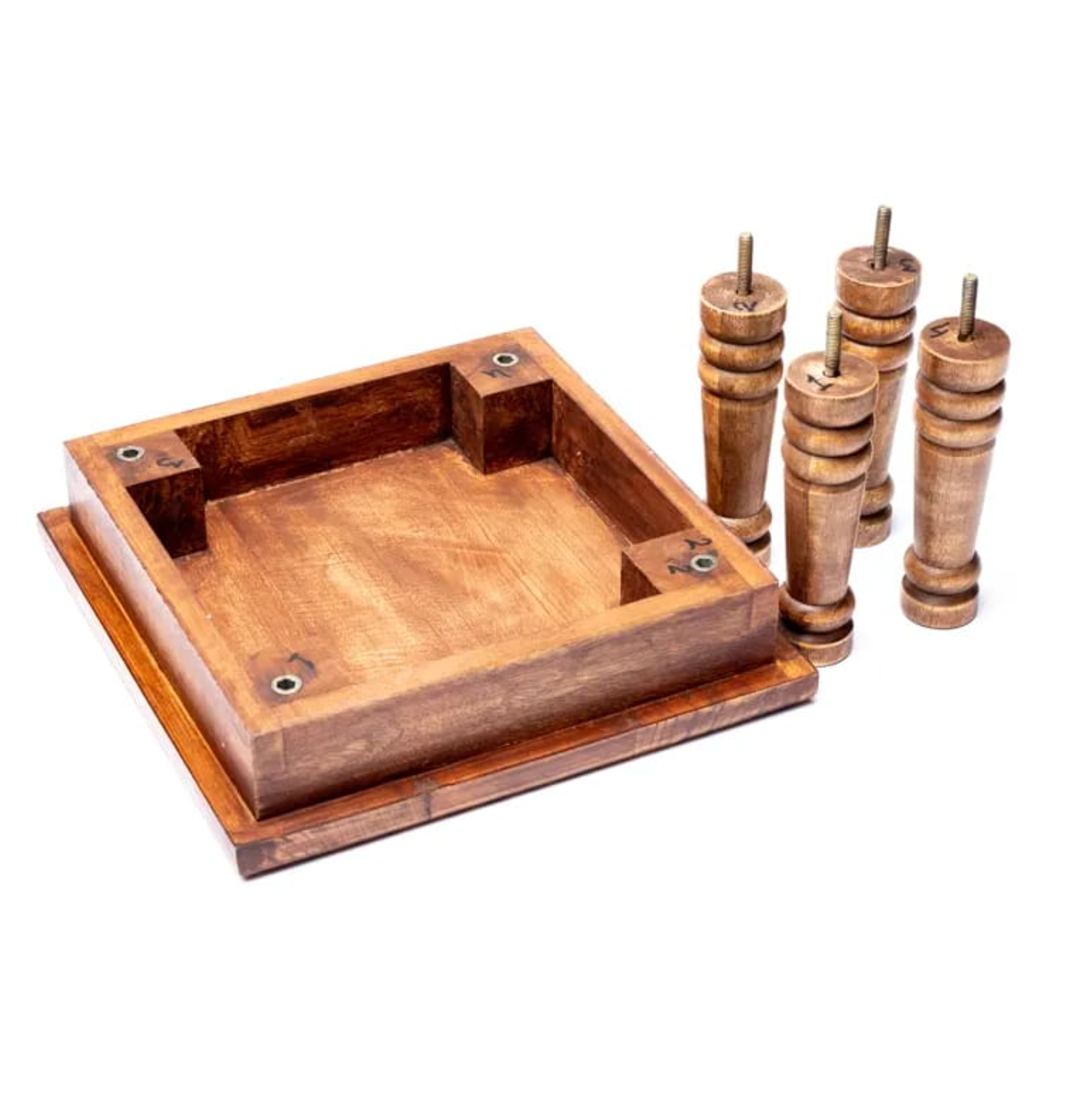 Mesa sagrada Flor de la Vida en madera – Altar espiritual