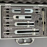 Juego de 5 Diapasones Terapéuticos 128 Hz, 256 Hz, 512 Hz, 4096 Hz y 4225 Hz