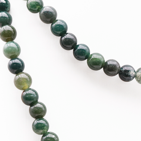 Collier Forêt Intérieure – Agate Mousse - univers tibet