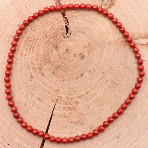 Collier Terre d’Ancrage – Jaspe Rouge - univers tibet