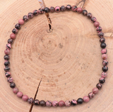 collier boules rhodonite - univers tibet