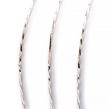 Cadena de malla veneciana semi retorcida de plata 925 (55 cm)
