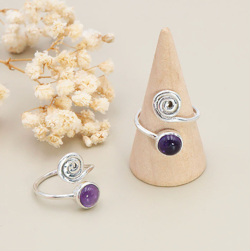Anillo Vela de Claridad Aguamarina y Plata 925 – Calma y Expresión