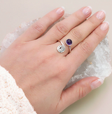 Anillo Vela de Claridad Aguamarina y Plata 925 – Calma y Expresión