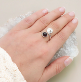 Anillo Vela de Claridad Aguamarina y Plata 925 – Calma y Expresión