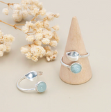 Anillo Vela de Claridad Aguamarina y Plata 925 – Calma y Expresión