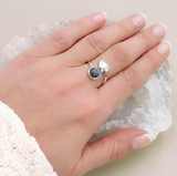 Anillo Vela de Claridad Aguamarina y Plata 925 – Calma y Expresión
